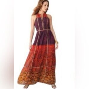 NWT Jessica London Bohemian Boho Maxi Dress Plus size 18